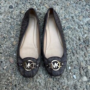 Michael Kors Dark Brown Logo Flats